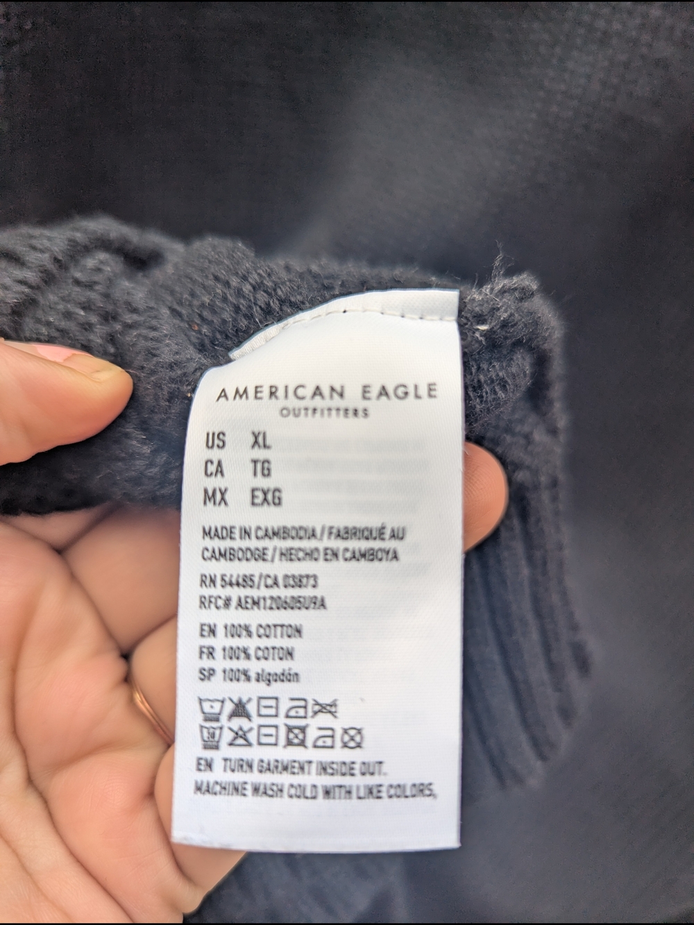 American Eagle Outfitters Black V-Neck Sweater with Cream 'SALEM' Lettering - Picture 4 of 4